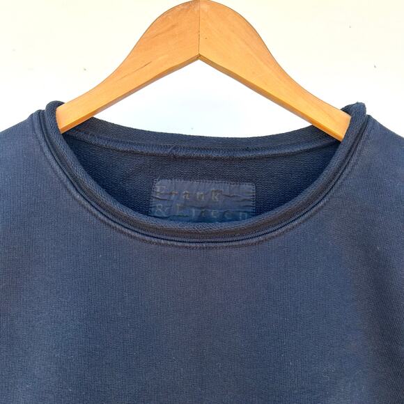 Frank & Eileen Boyfriend Crewneck Sweatshirt Pullover Black Large Tee Lab Cotton - Picture 4 of 8